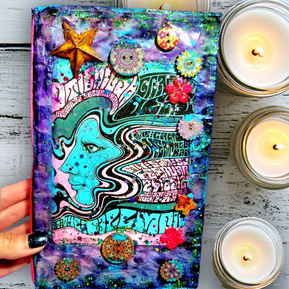 Grateful Dead Music Inspired Junk Journal Handmade Vintage Creative Notebook